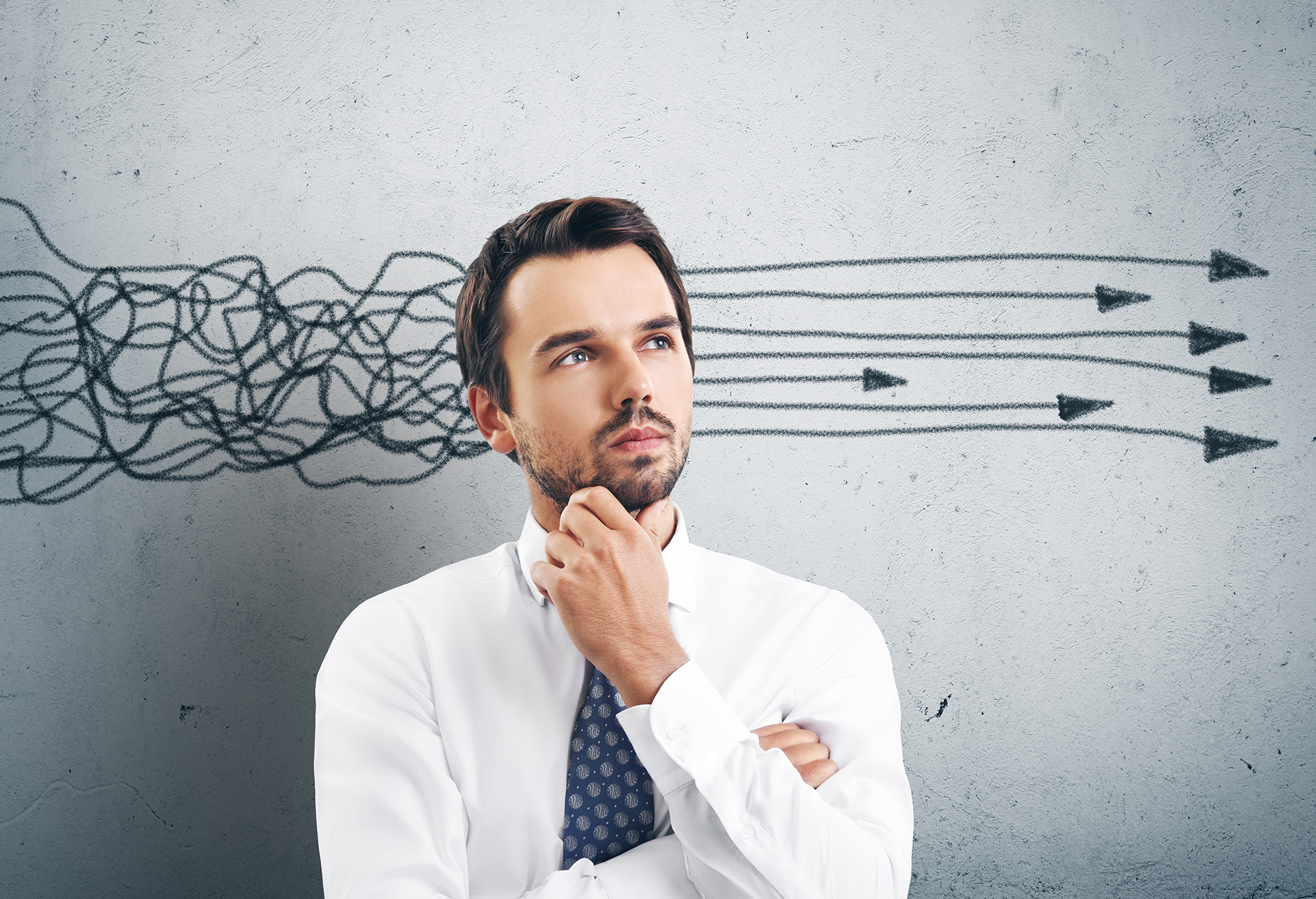 Businessman thinking